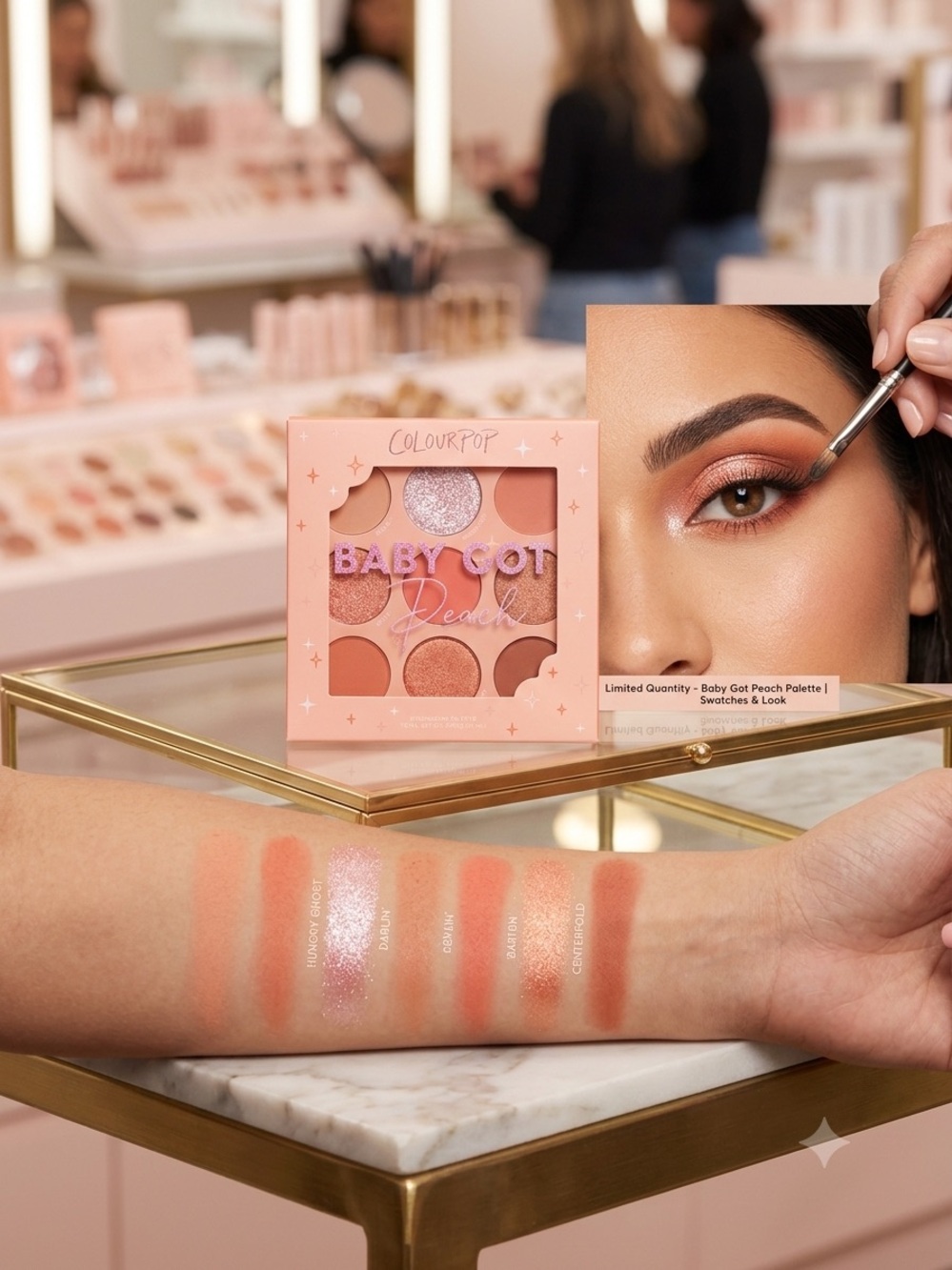 ColourPop Baby Got Peach Eyeshadow Palette - Peach, Pink, Gold Tones